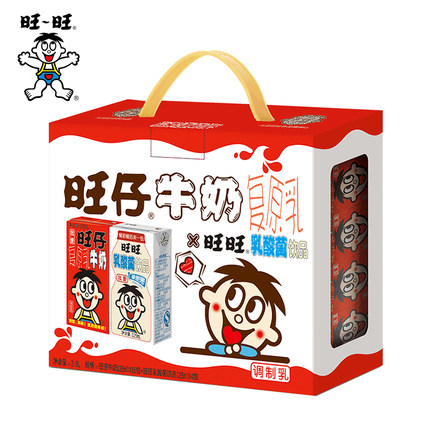 旺旺旺仔牛奶乳酸菌组合125ml*16+4盒装整