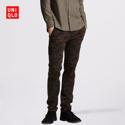 柔软质感！UNIQLO优衣库高弹力无褶长裤171286