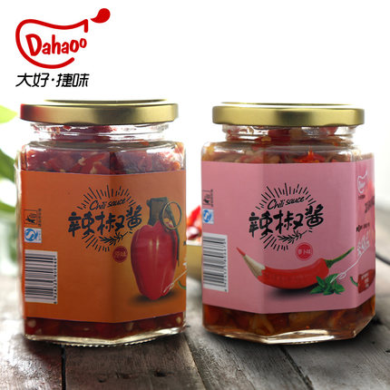农家自制！大好捷味辣椒酱496g 2瓶装
