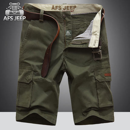 夏季单品！Afs Jeep男子夏季多口袋五分马裤