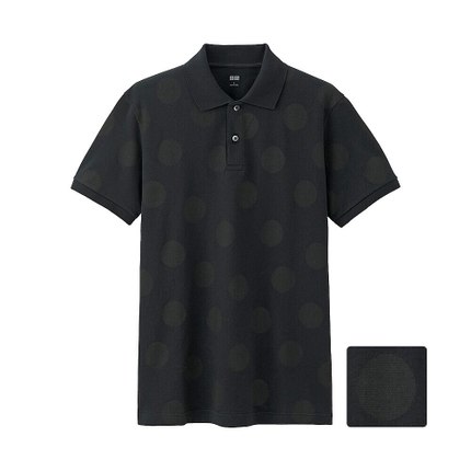 休闲造型！UNIQLO优衣库快干印花POLO衫169337