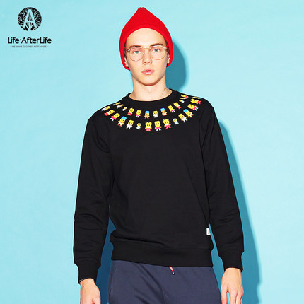 新潮！Life After Life 辛普森印花圆领卫衣