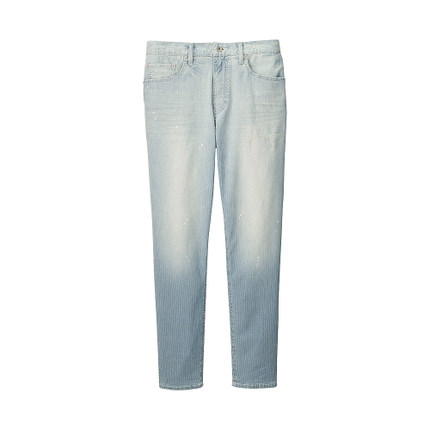 休闲百搭！UNIQLO优衣库低裆窄口牛仔裤171119