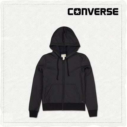 优惠好价！CONVERSE  女款袋鼠兜连帽拉链开衫 12970C