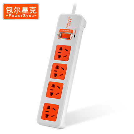 安全放心！PowerSync包尔星克四位总控组合插座