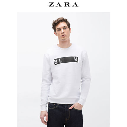 经典款式！ZARA男装印字运动衫04873403250
