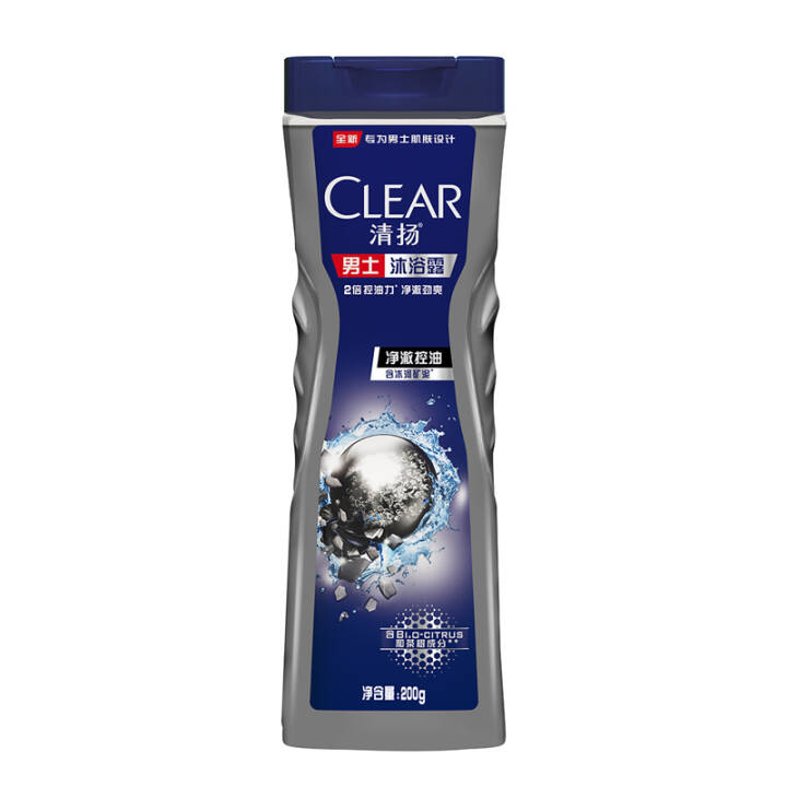 清扬(CLEAR)沐浴露 男士平衡控油 净澈控油型200g