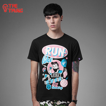 限时特惠！THETHING 个性趣味印花纯棉短袖