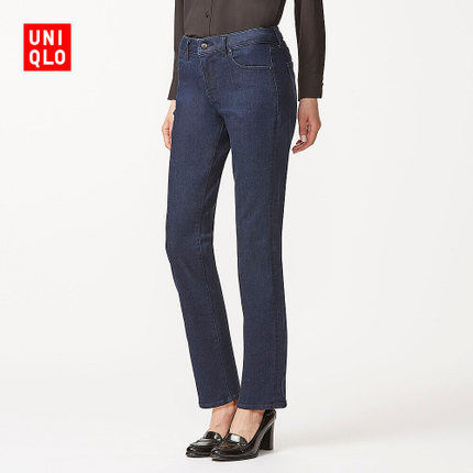展现优美！女装 smart shape直筒牛仔裤154143优衣库UNIQLO