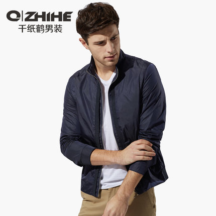近期好价！千纸鹤夹克男时尚修身立领外套潮3015