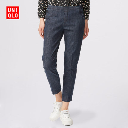 新低！优衣库 女款牛仔九分裤(水洗产品) 159816