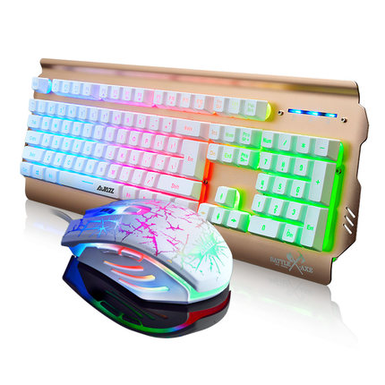 全网好价！黑爵战斧机械战士键盘鼠标套装