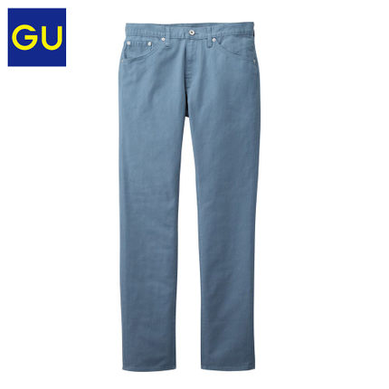 新低好价！极优GU 男款修身直筒彩色长裤 256284