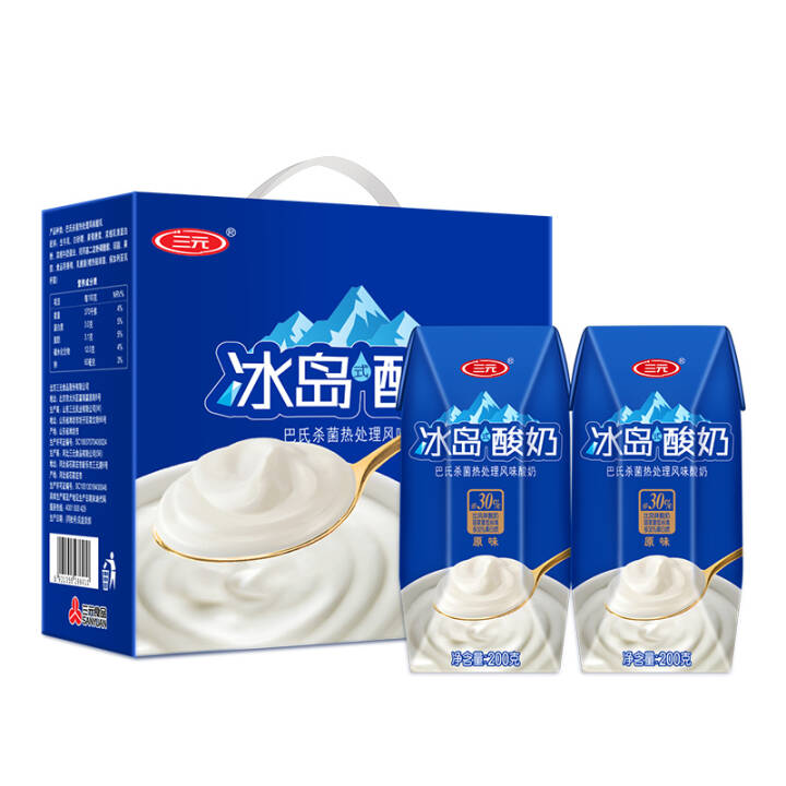 三元 冰岛式常温酸牛奶200g*12礼盒装