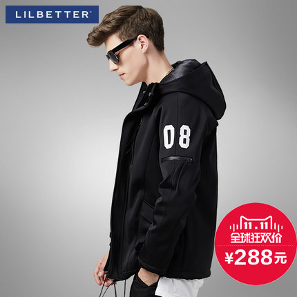 双11大促！Lilbetter修身连帽男士棉服