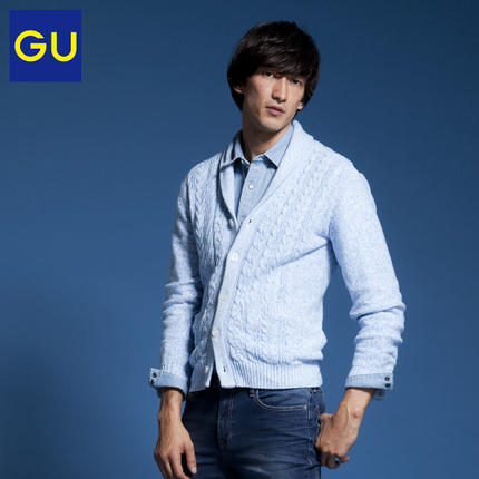 四色可选！极优 GU 男装 牛仔西式衬衫 267560