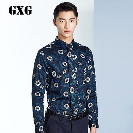 新低好价！GXG 男士时尚休闲长袖衬衫 44203303