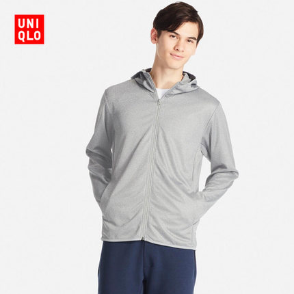超值购！优衣库男装 DRY-EX拉链连帽开衫(长袖)