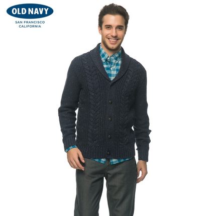 简约时尚！Old Navy 男装时尚混色毛衣714467