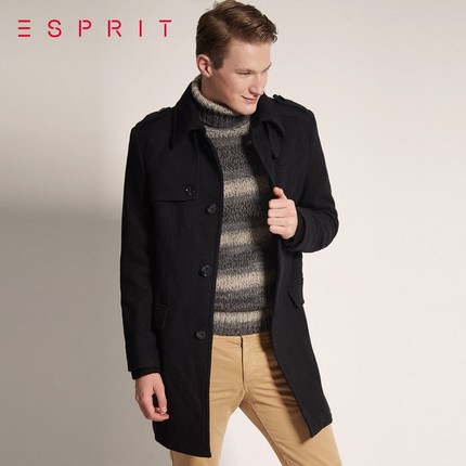 舒适保暖！ESPRIT时尚中长款毛呢外套
