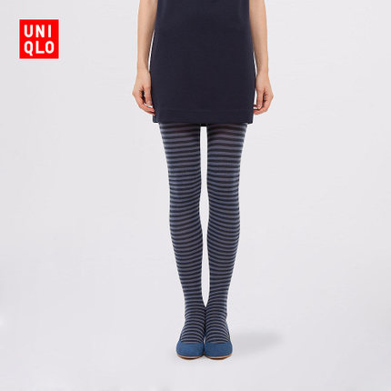 可爱！HEATTECH针织连裤袜(条纹) 130542 优衣库UNIQLO