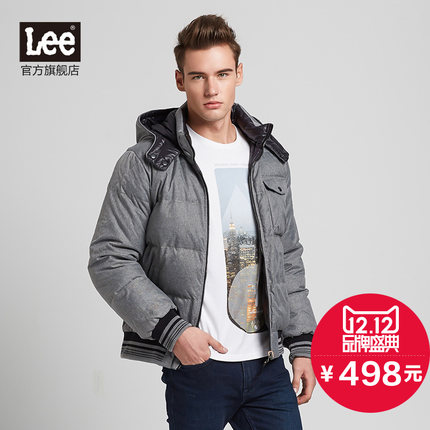双12预售！LEE男士连帽两面穿羽绒服L11673927G3M