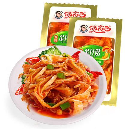 丝丝顺滑！俏嘴巴香辣金针菇500g