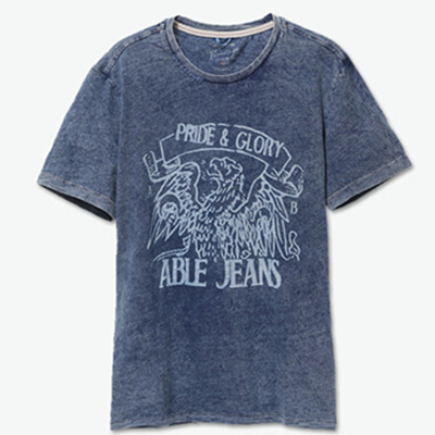 牛仔原味！ABLE JEANS 男式短袖T恤