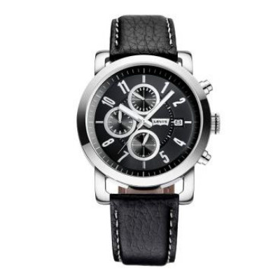 酷玩潮货！李维斯真皮石英男表LTJ1401