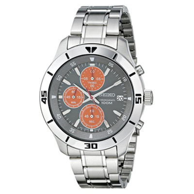 史低！Seiko SKS415 精工男士全钢石英手表
