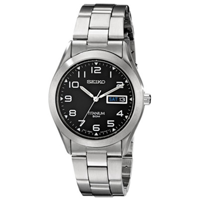 沉稳优雅！Seiko SGG711 精工男士钛金属石英手表