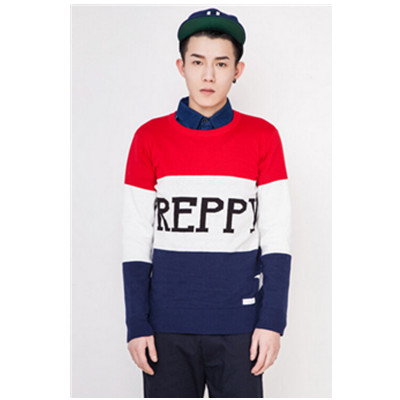 码全好价！Preppy elite 三色拼接针织衫