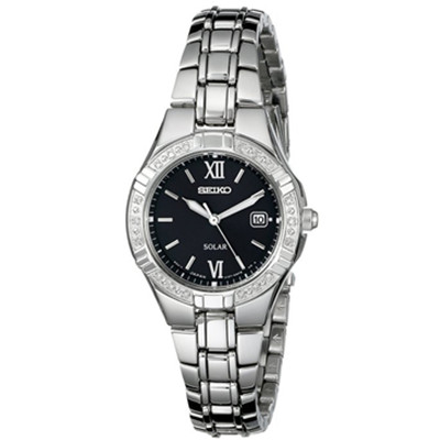 精致！Seiko SUT067 精工女士光动能时尚石英手表