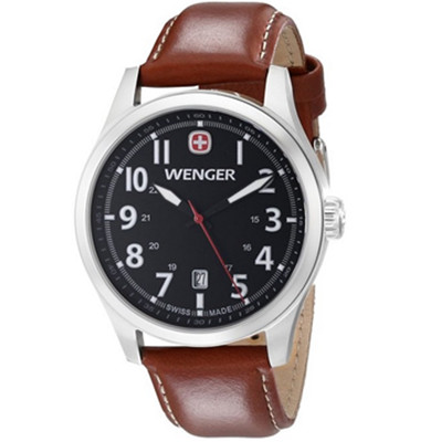 防水！威戈Wenger 0541.102 地平线石英男表