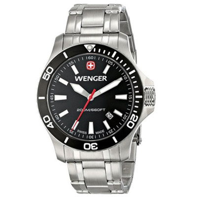 军刀品质！威戈Wenger 0641.105男款石英手表