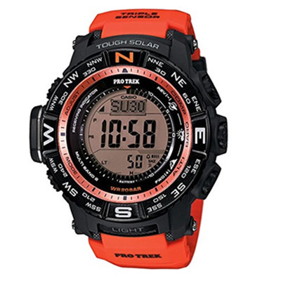 六局电波！CASIO卡西欧 PRW-3500Y-1DR登山男表