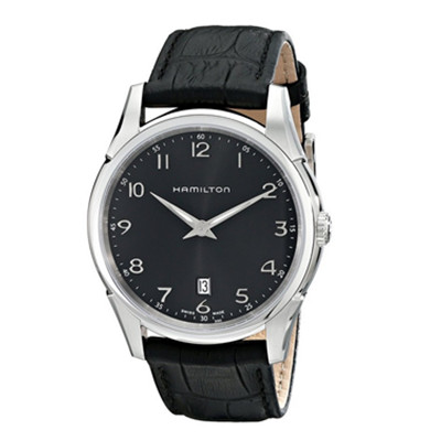爵士大师！Hamilton汉密尔顿H38511733真皮男表