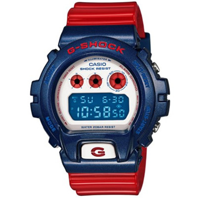 美国队长配色款！卡西欧G-SHOCK系列电子男士手表DW-6900AC-2DR