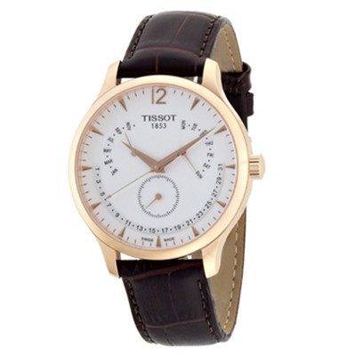 镀金！Tissot天梭 T0636373603700 双飞返男表