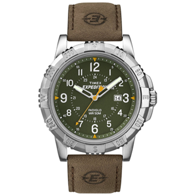 时尚军风！TIMEX户外三针系列石英手表T49989