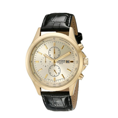 好货！ Citizen西铁城AN3512-03P 男士金色表盘石英手表