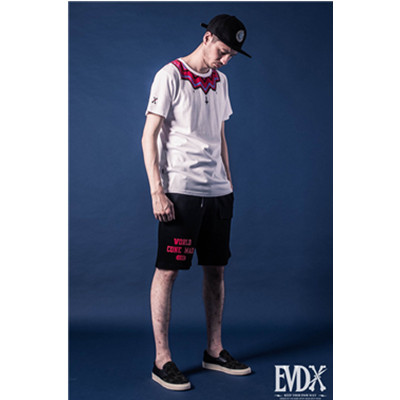 夏季新品！EVD 学院风印花运动短裤
