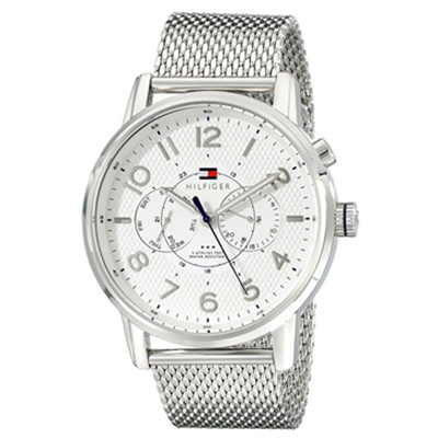 再降！Tommy Hilfiger 1791087男士不锈钢时尚手表