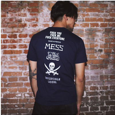 海盗风！MESS ONE COLOR UNDERSHIRT T恤