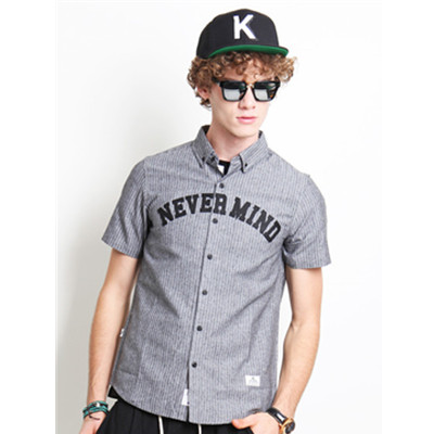 双色可选！Life·After Life “NEVER MIND”条纹短袖衬衫