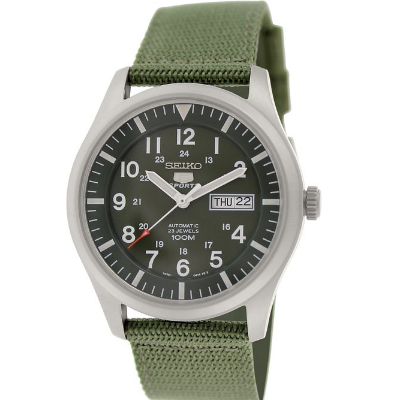 5折不到！Seiko 精工 5号 SNZG09 帆布表带男式运动手表