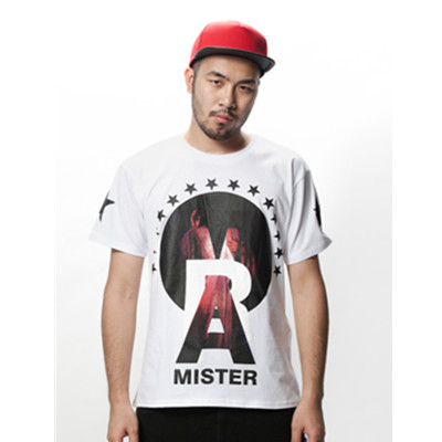 潮服！HARDLYEVER'S MISTER图案印花短袖T恤