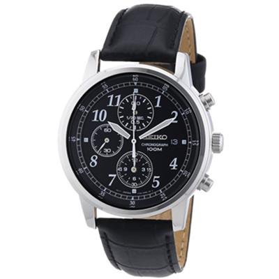 经典！精工Seiko SNDC33男士经典计时石英手表