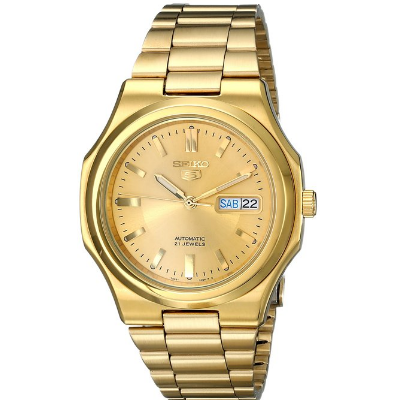 推荐！Seiko 精工SNKK52 男士金黄色不锈钢手表