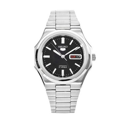 时尚典雅！Seiko 精工 SNKK47 男士防水背透不锈钢全自动机械表